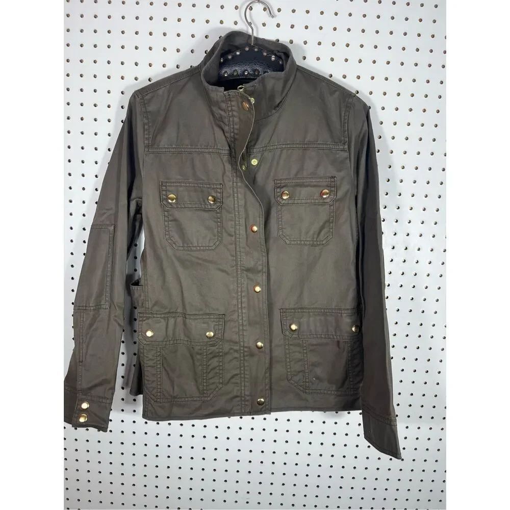 J.Crew button down coated jacket size M